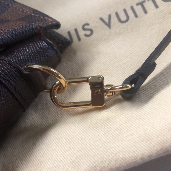 Auth. LV Damien Ebene mini canvas wristlet pouch-no box included - Picture 11 of 13